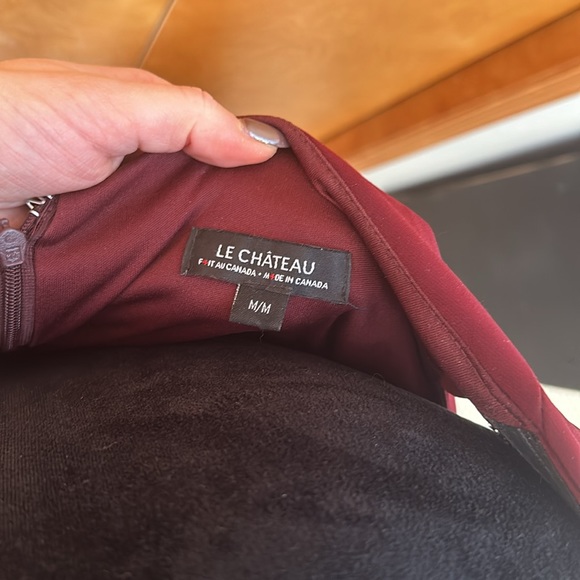 Le Chateau Red Holiday Dress Size M - Picture 3 of 3